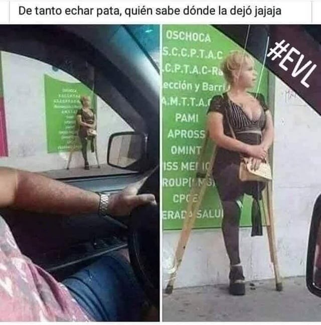 Echó tanta pata que perdió la suya por ahí - meme