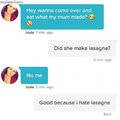 Fuck lasagne