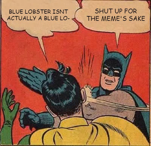 It isn't a blue lobster - meme