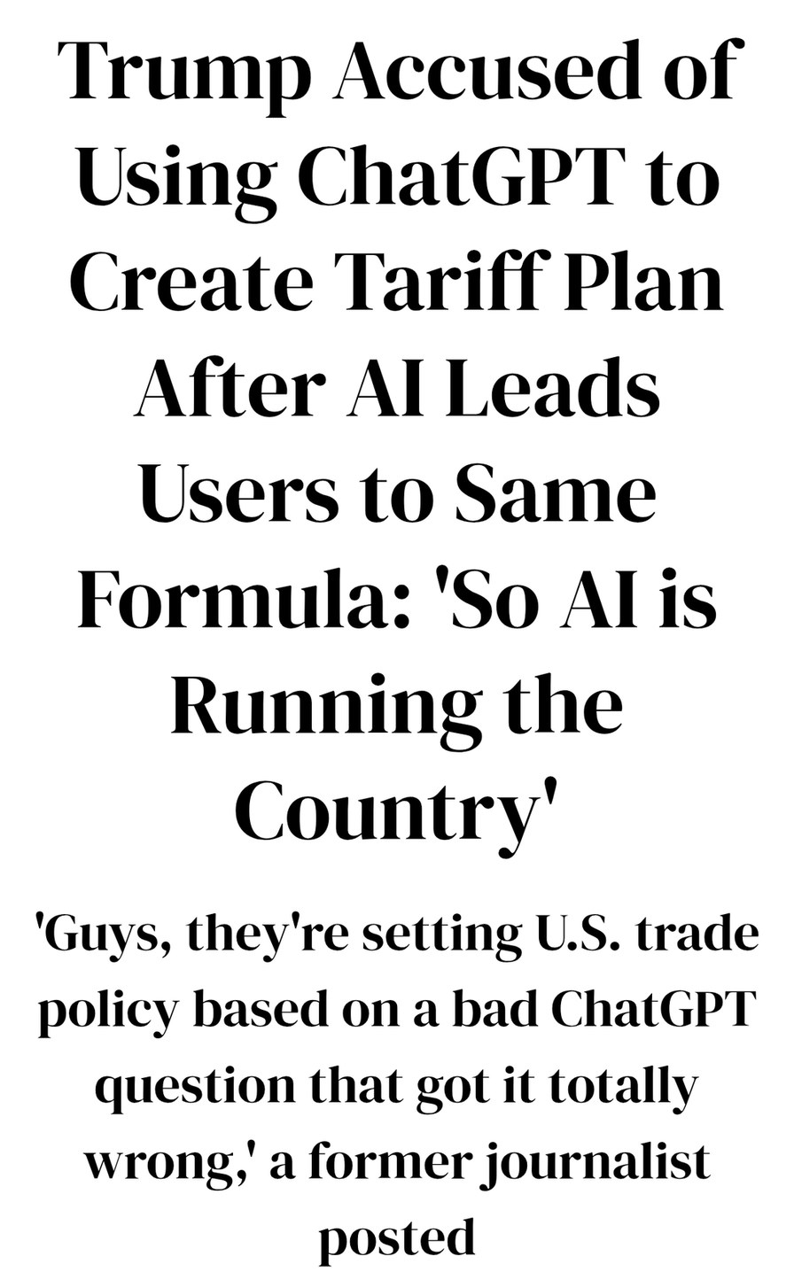 So ChatGPT is doing trade deals now? Great - meme