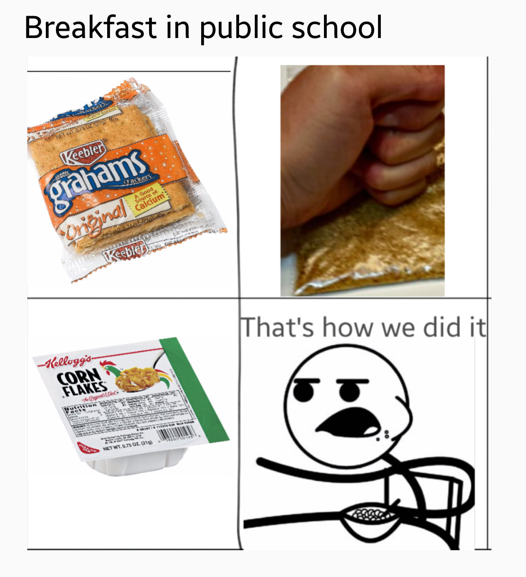 Public school food - meme
