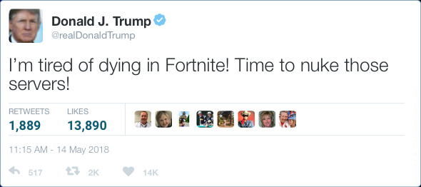 Trump Fortnite - meme