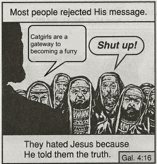 Jesus was the first anti-furry - meme