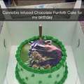 Cannabis infused Chocolate cake for birthday