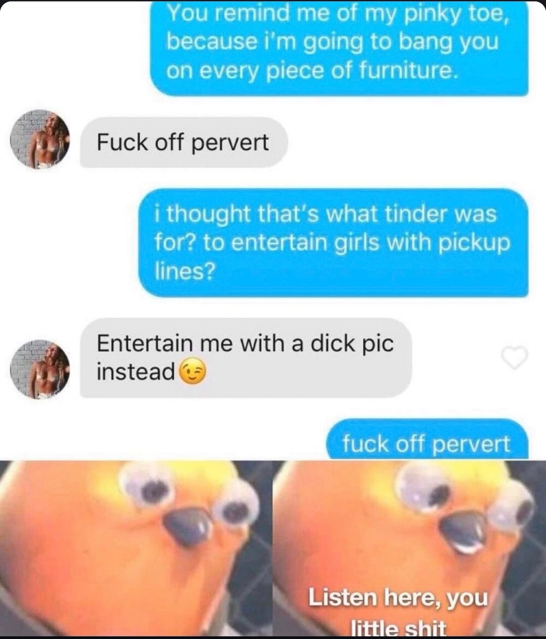 Crude pickup lines reminding me how manners have changed - meme