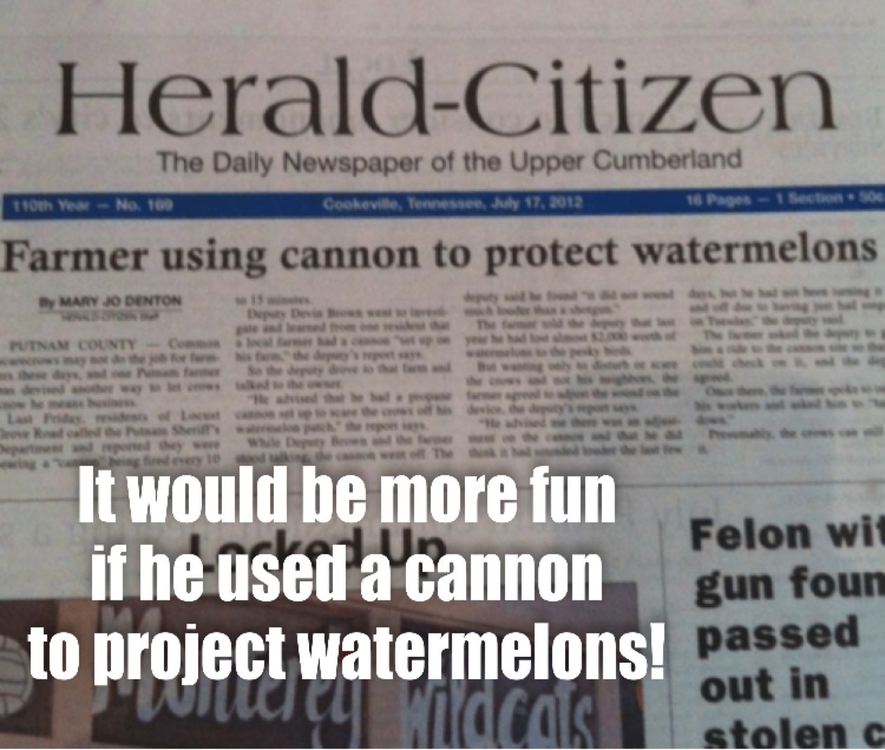 Watermelon cannon - meme