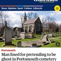 A man has been fined for pretending to be a ghost and other rowdy behaviour in a cemetery.