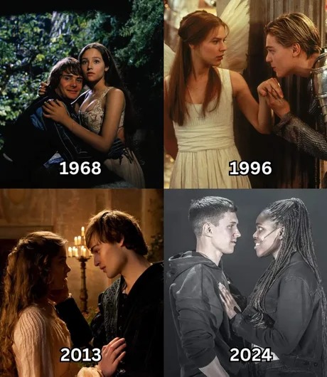 Romeo and Juliet through the years - meme