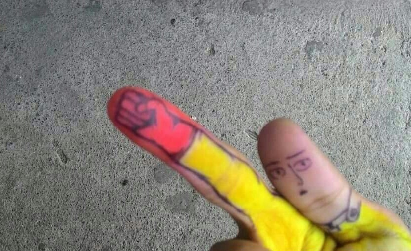 One finger man - meme