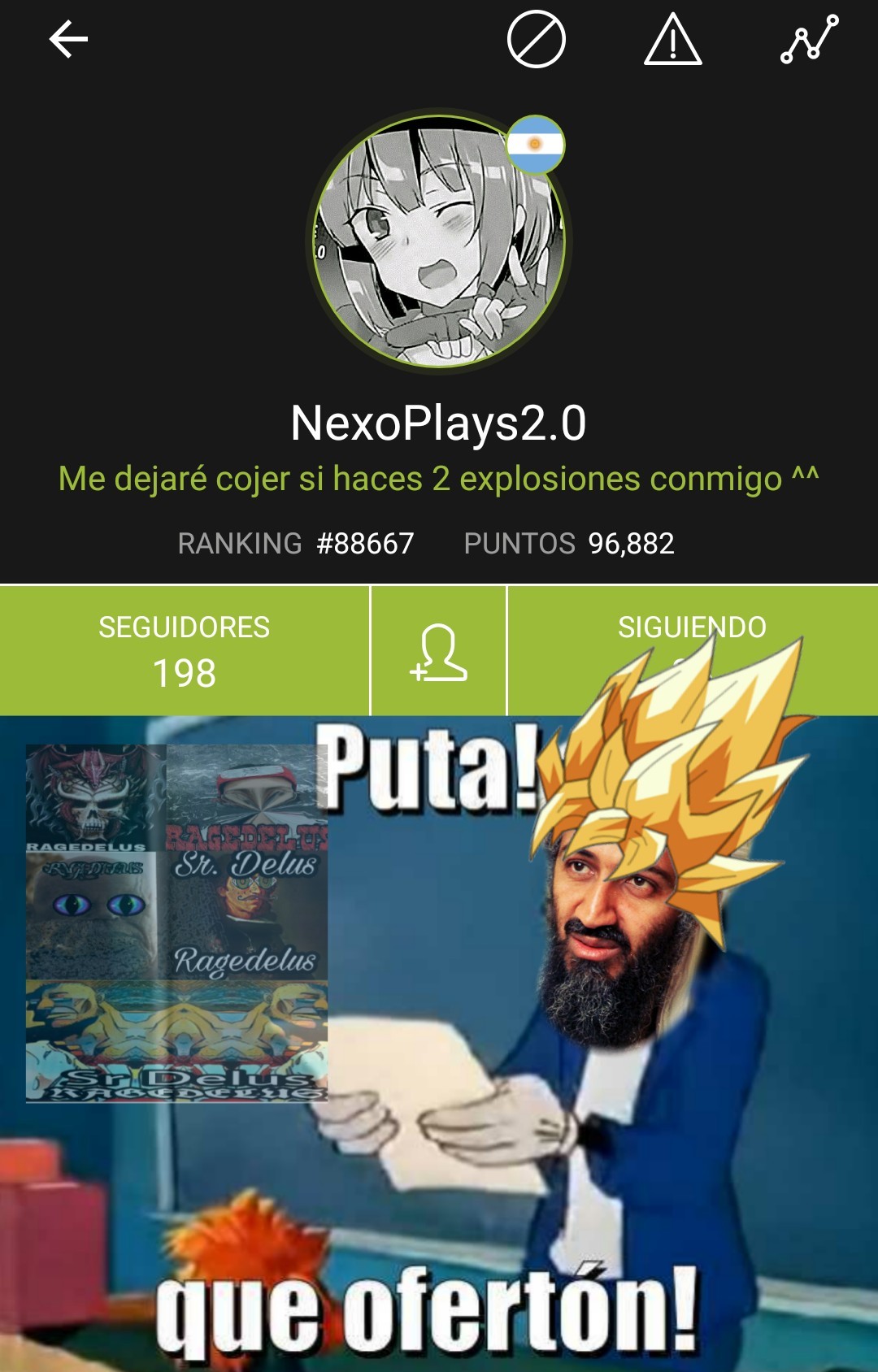 Osama esta de un humor 