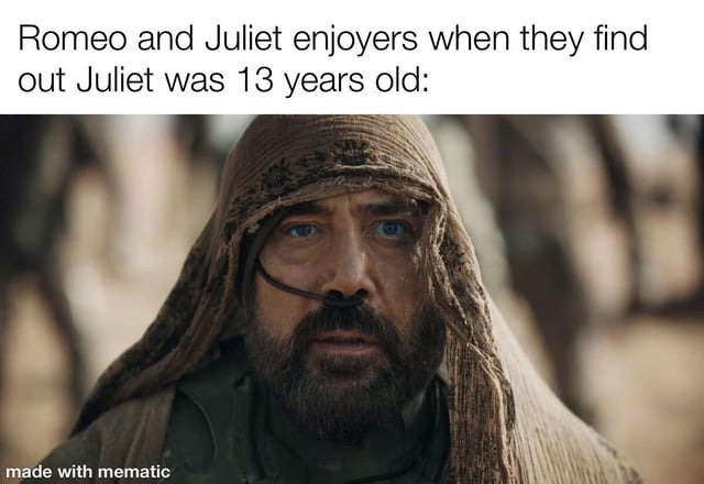 Romeo and Juliet enjoyers - meme