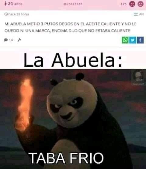 Taba frío - meme