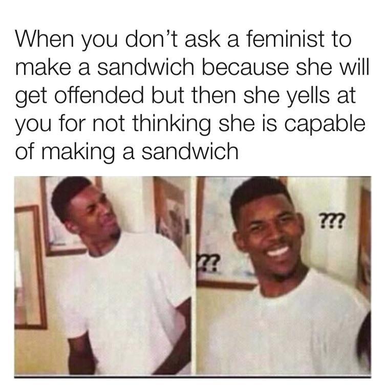 feminist are weird - meme