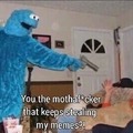 Cookie Monster is not amused