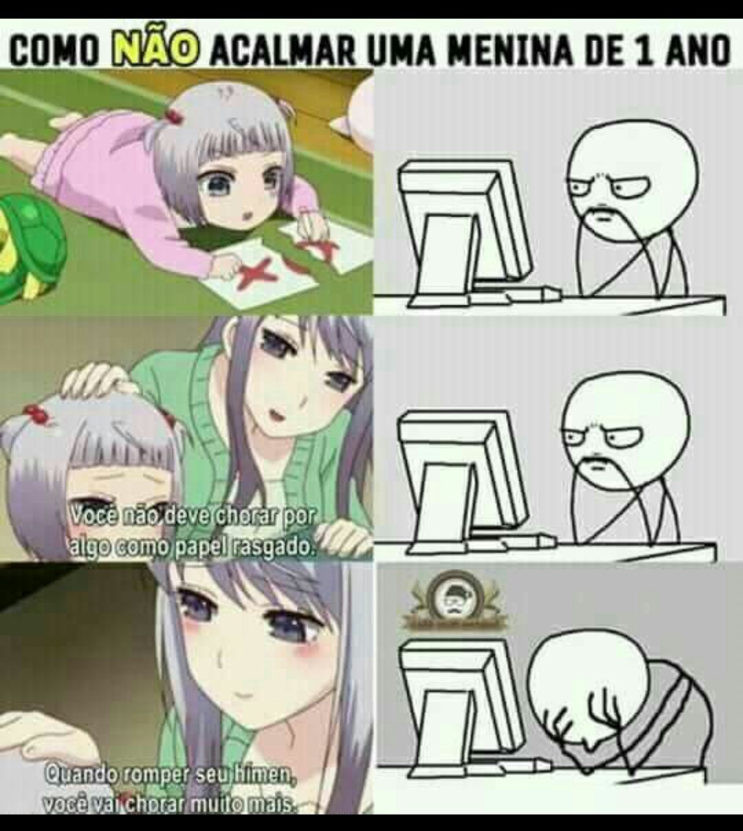 anime chorando meme