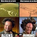 Lo que hacen los aliens en la tierra // lo que hacen los humanos en marte