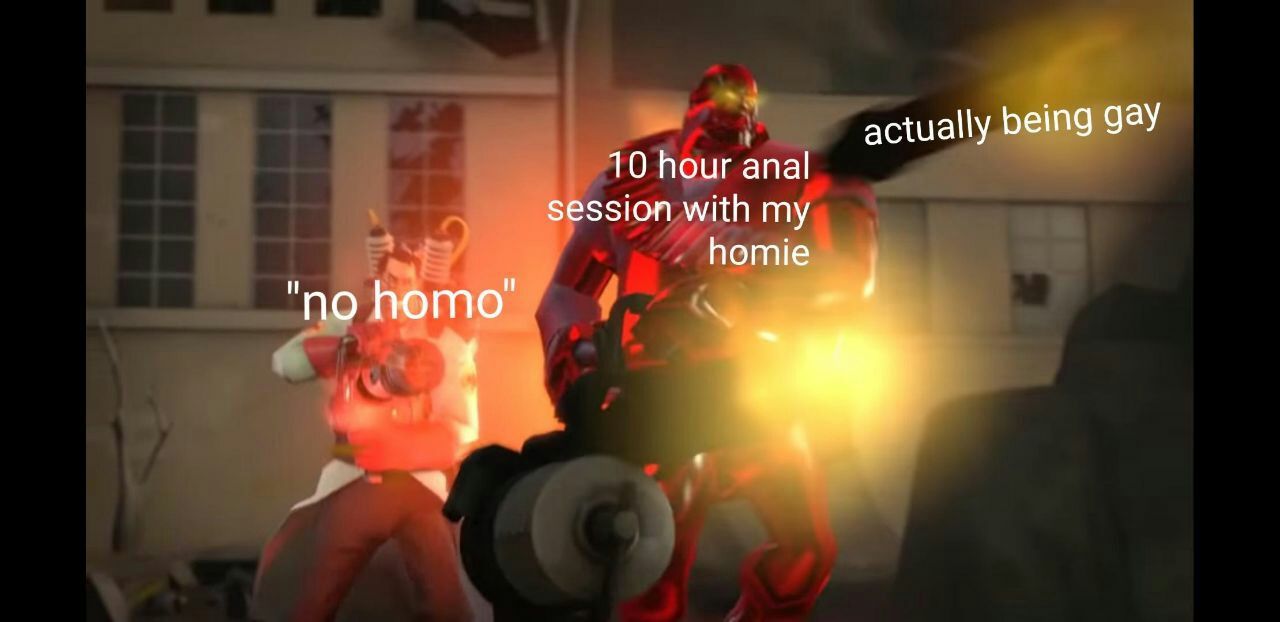 No homo though - meme
