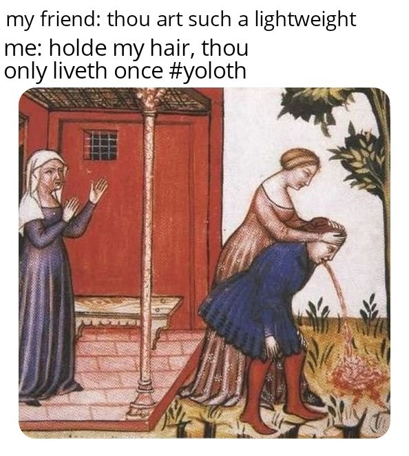 B*tch hold my hair! - meme