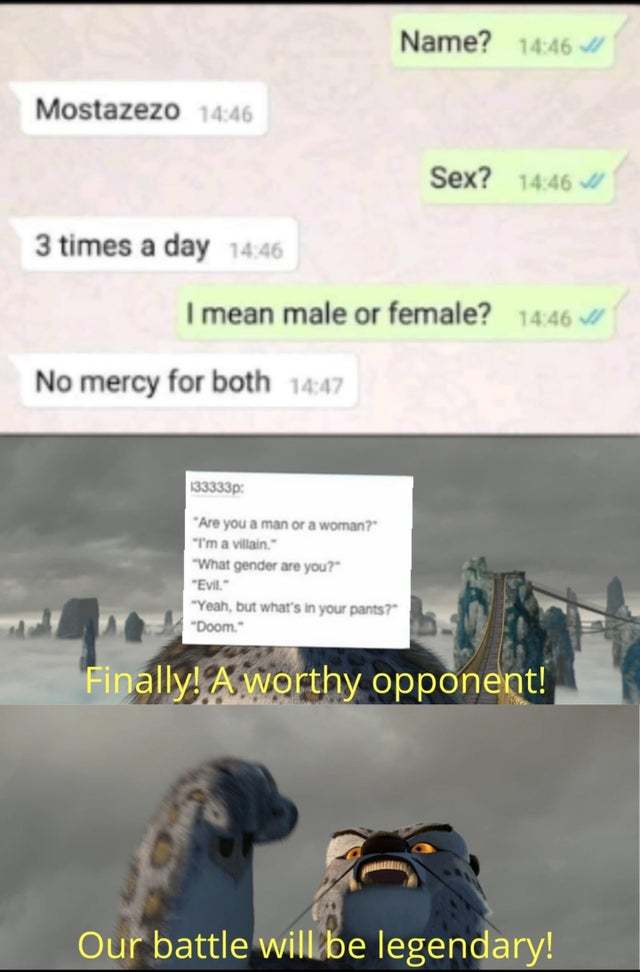 No mercy for both - meme
