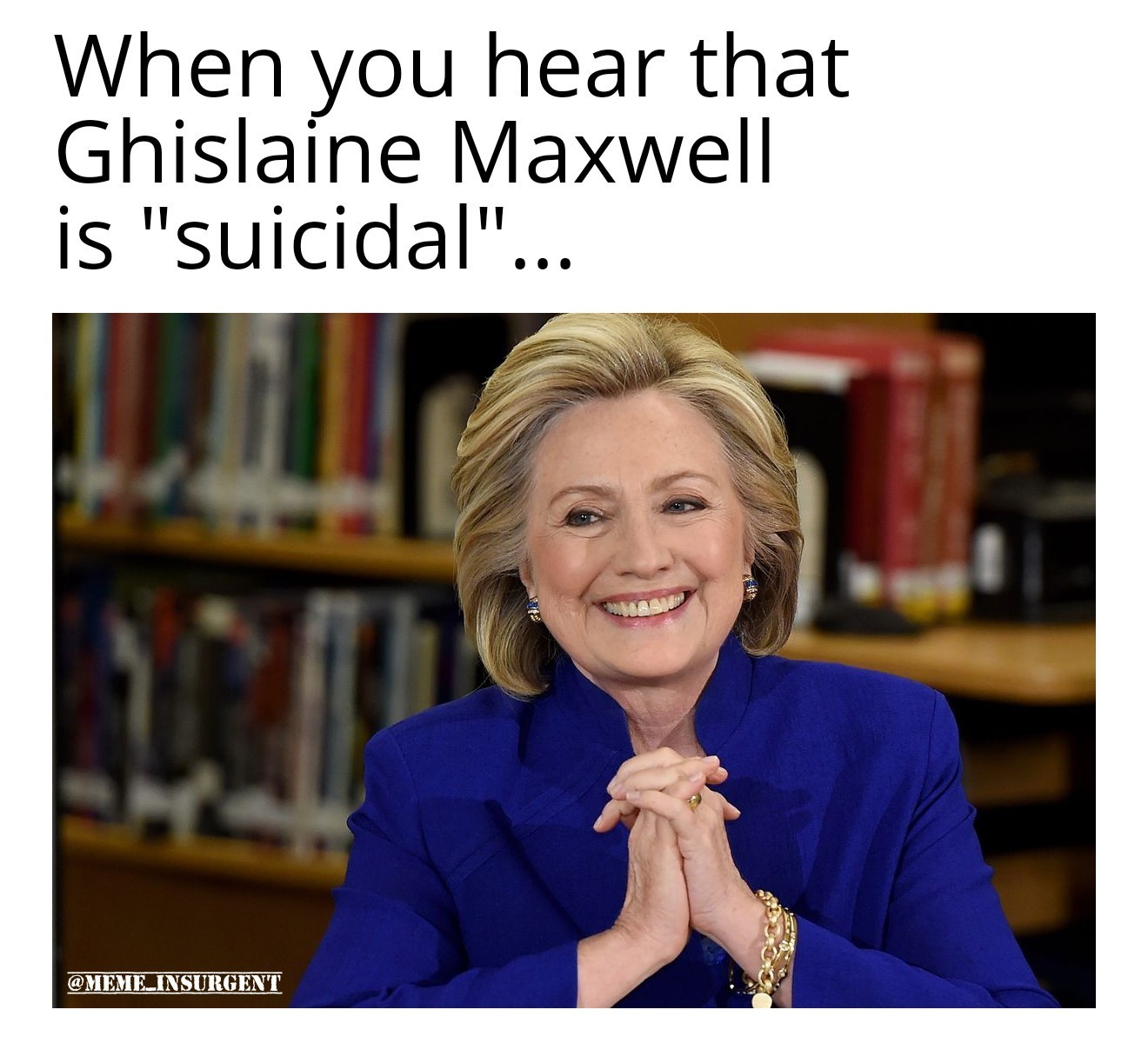 She is "suicidal" of course... - meme