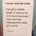 Carrot top of time management...