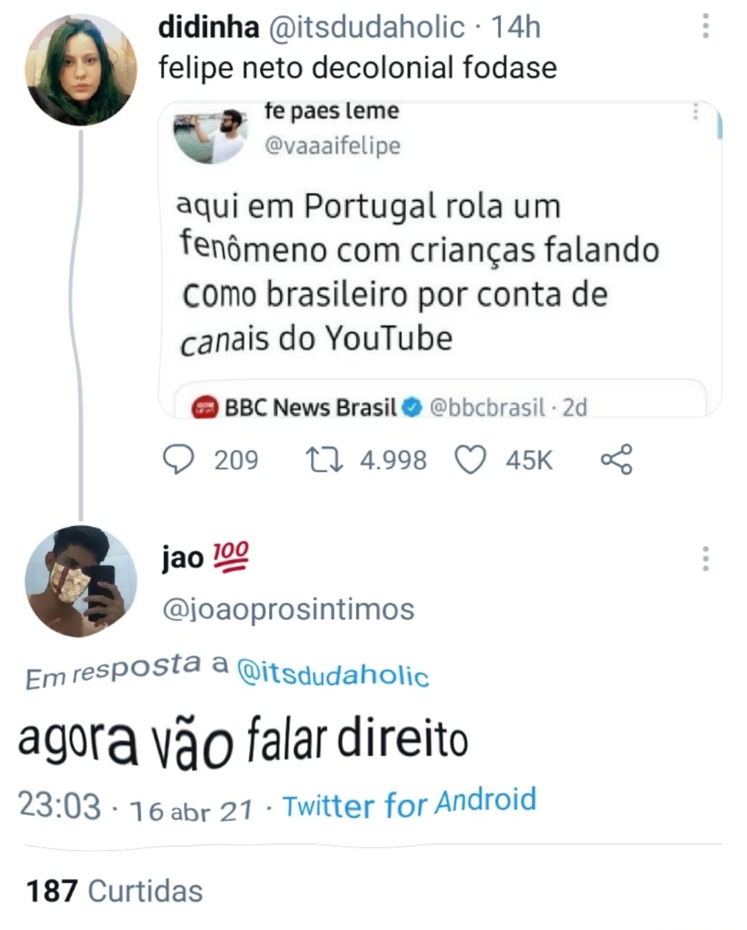 Português brasileiro - meme