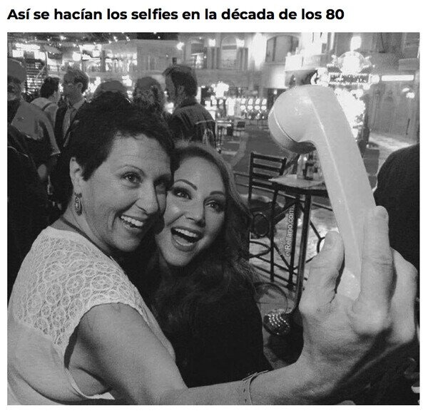 así se hacían los selfies antes - meme