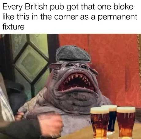 British pub experience - meme