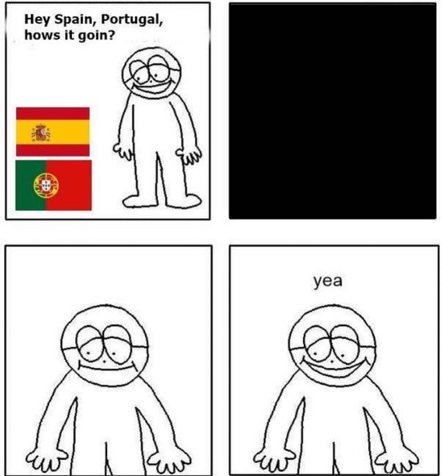 Spain and Portugal right now: just vibes and candles - meme