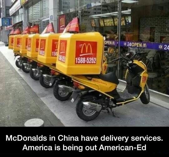 Why doesn't McDonalds deliver in USA? - meme