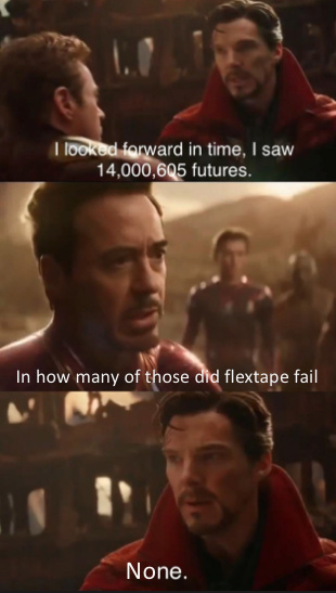Flex seal strong as fuck - meme