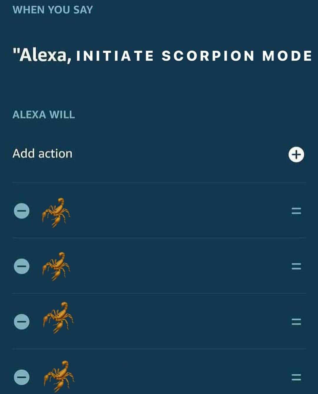 scorpion mode - meme