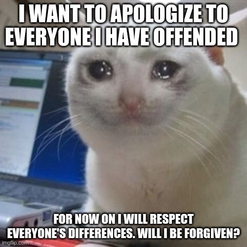 Crying apology - meme