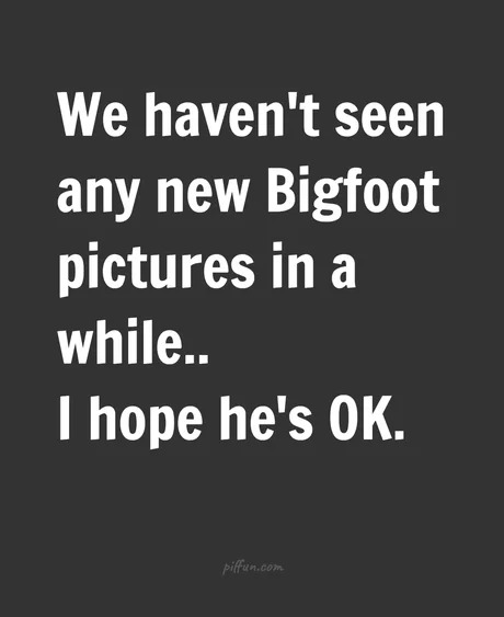 I hope Bigfoot is ok too - meme