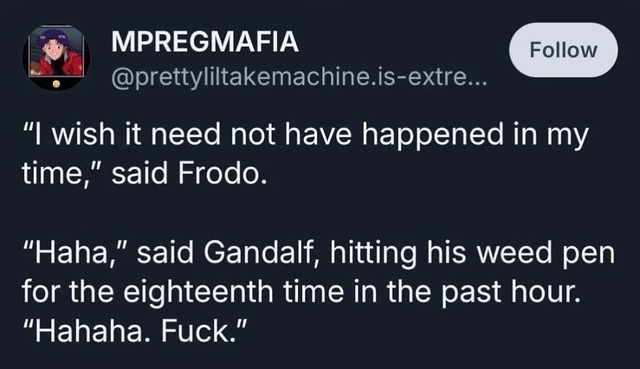 lotr has the best dialogues - meme