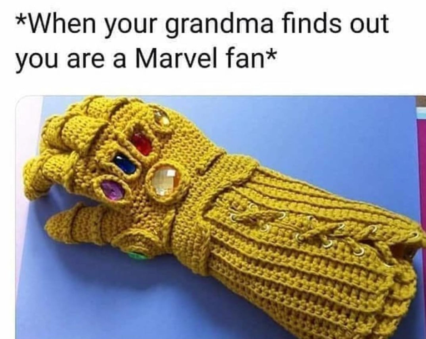 Grandma knitting meme