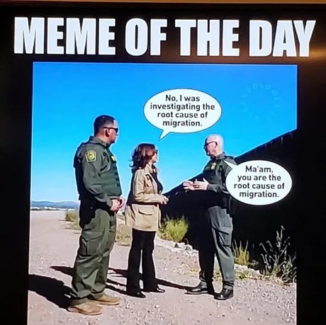 Kamala Harris root cause of migration meme