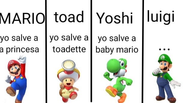 Adivinen a quien salvo luigi - meme