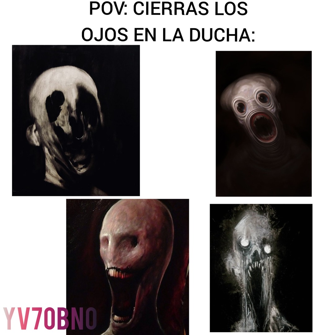 Cerrar los ojos en la ducha - meme