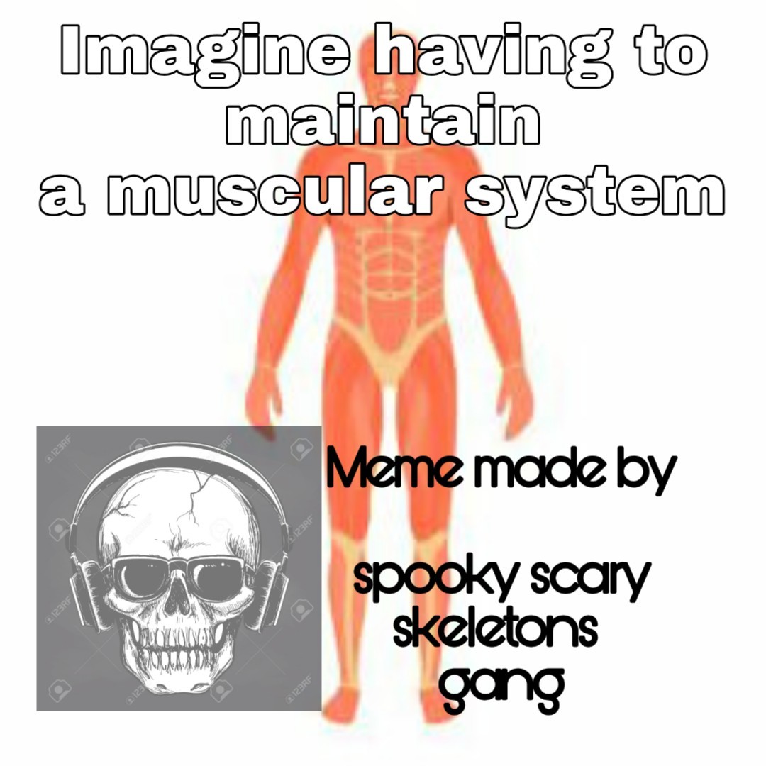 Meme totally made by the skeleton eho are in you,flesh is big oppresor