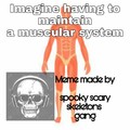 Meme totally made by the skeleton eho are in you,flesh is big oppresor