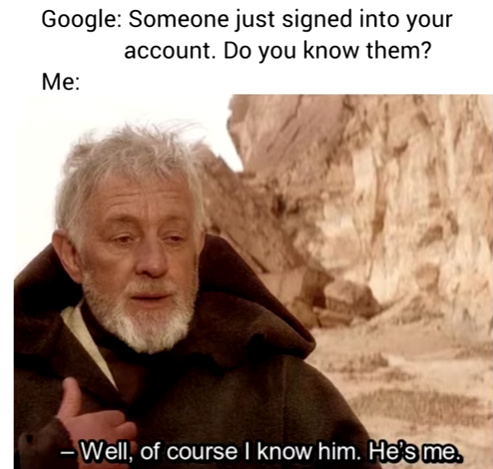 Google accounts - meme