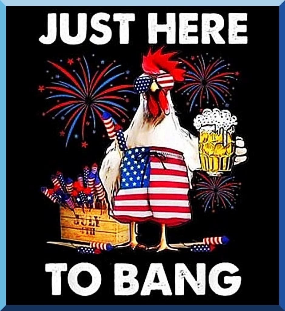 funny chicken celebration meme for 4th of july