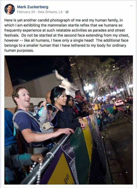 Mark Zuckerberg, the human - meme