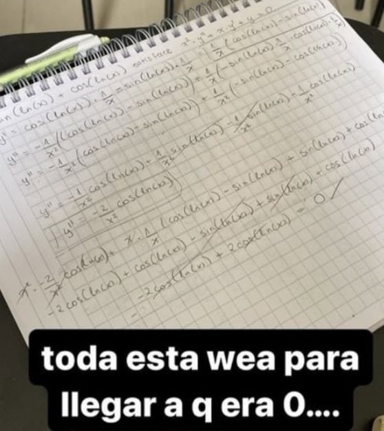 Toda esta ecuación complicada... para que al final fuera cero - meme