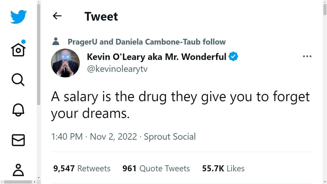 Salary, a drug to make you forget your dreams - meme