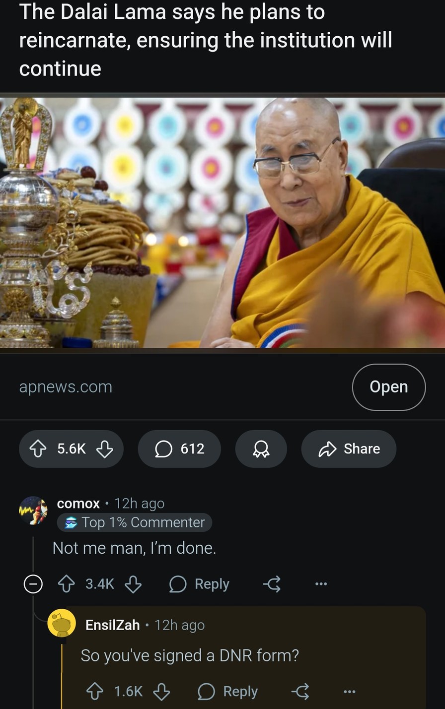 Dalai Lama planning comeback speedrun - meme