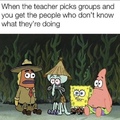 I’m usually squidward but I’m sometimes the park ranger