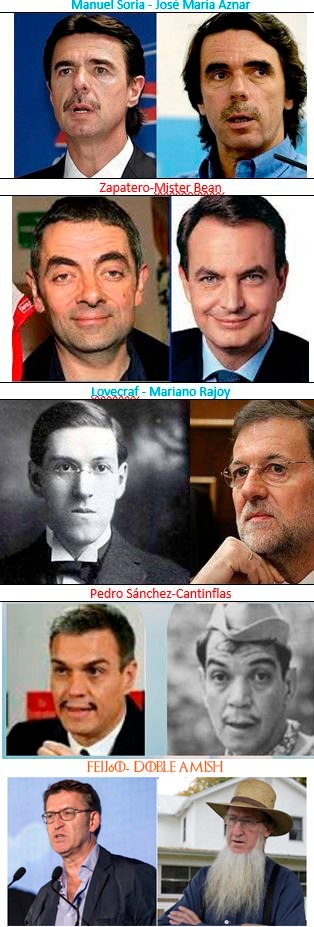 parecidos últimos 5 presidentes de españa - meme