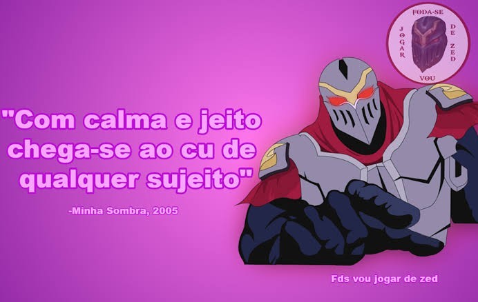 caiu na sombra o zed arromba - meme